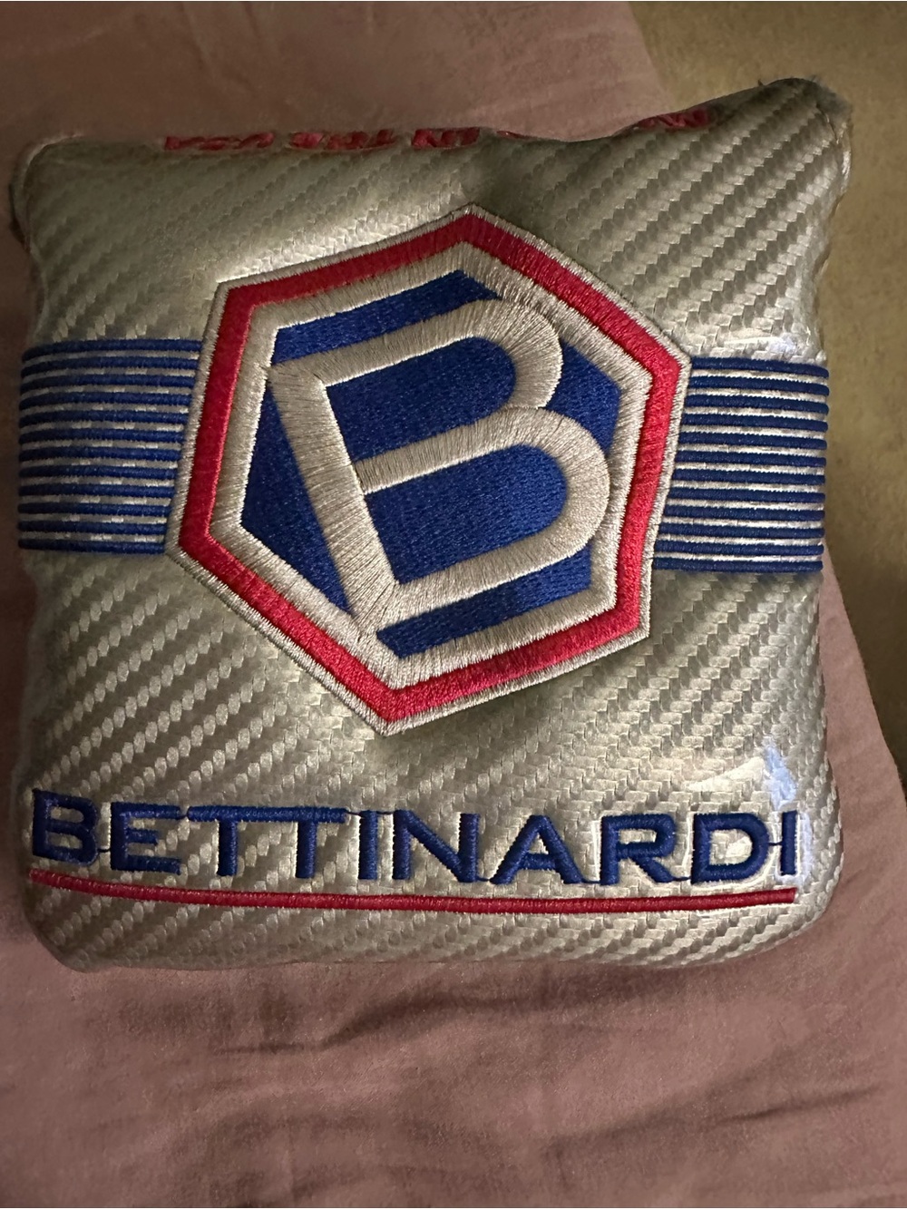 Bettinardi Silver Golf Putter Headcover with Blue & Red Logo
